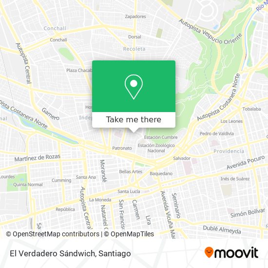 El Verdadero Sándwich map