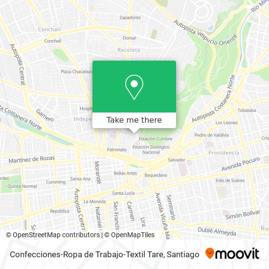 Confecciones-Ropa de Trabajo-Textil Tare map