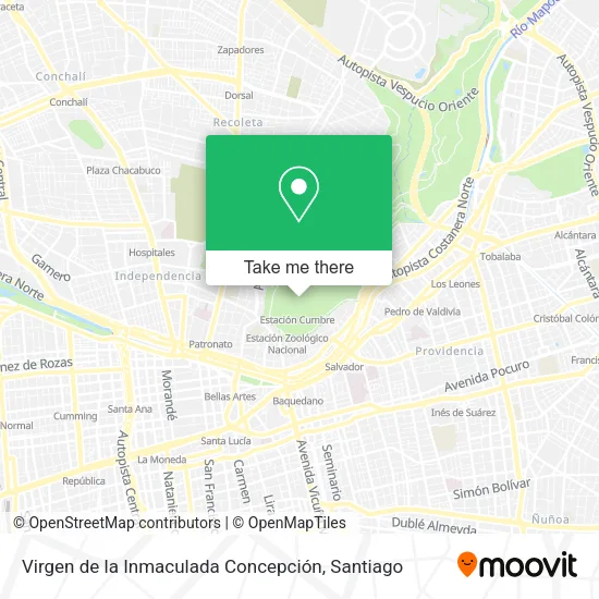 Mapa de Virgen de la Inmaculada Concepción