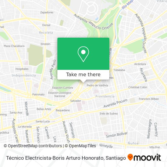 Mapa de Técnico Electricista-Boris Arturo Honorato