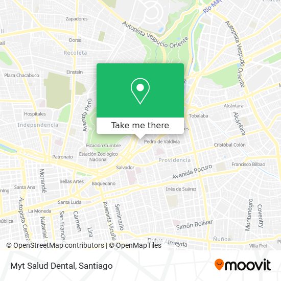 Mapa de Myt Salud Dental