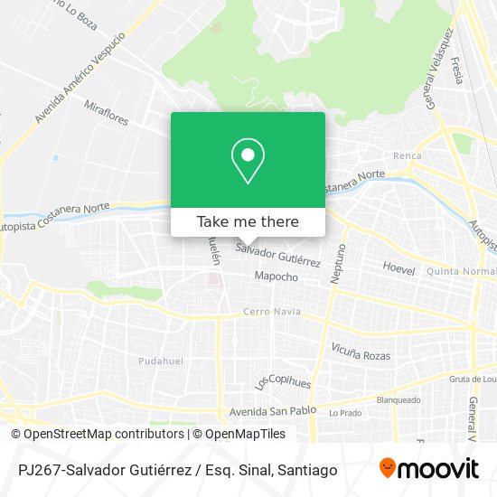 Mapa de PJ267-Salvador Gutiérrez / Esq. Sinal