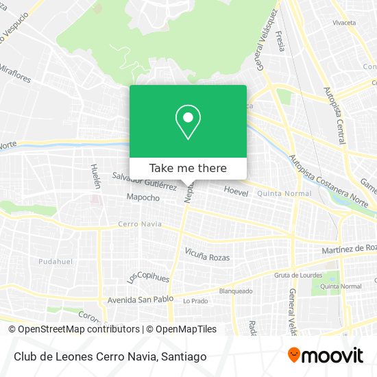 Mapa de Club de Leones Cerro Navia