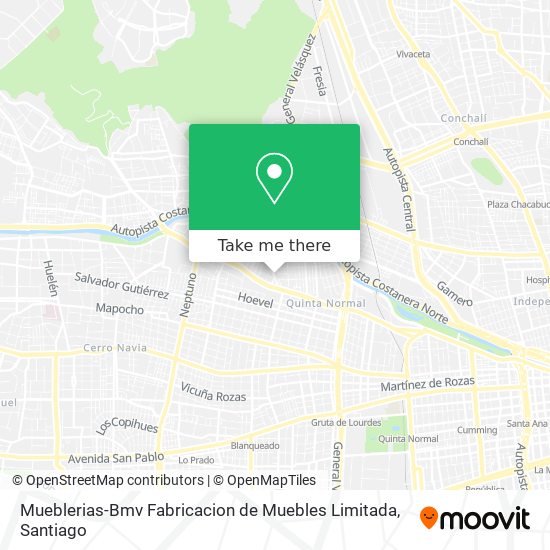 Mueblerias-Bmv Fabricacion de Muebles Limitada map