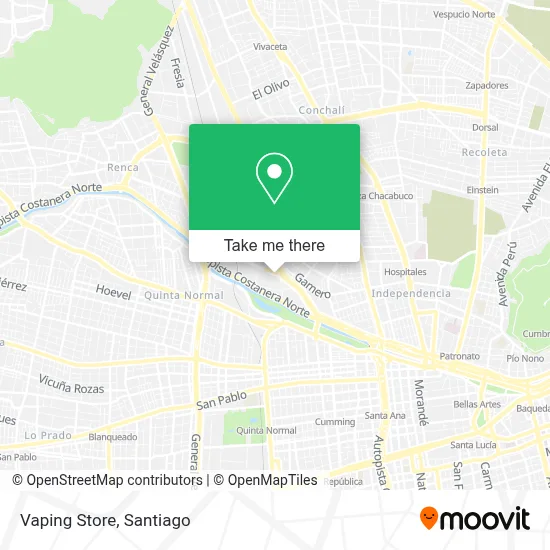 Vaping Store map