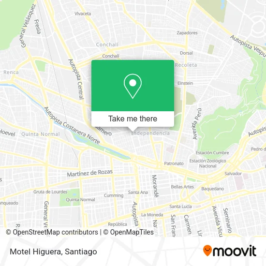Motel Higuera map