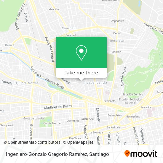 Ingeniero-Gonzalo Gregorio Ramírez map