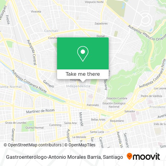 Mapa de Gastroenterólogo-Antonio Morales Barría