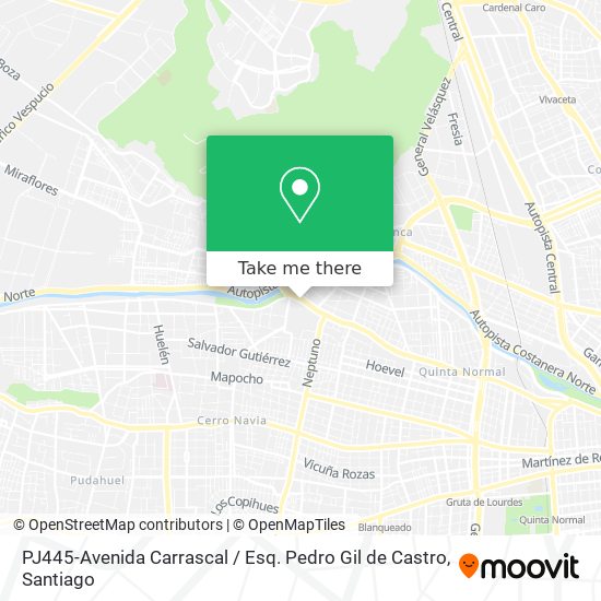 PJ445-Avenida Carrascal / Esq. Pedro Gil de Castro map