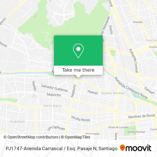 PJ1747-Avenida Carrascal / Esq. Pasaje N map