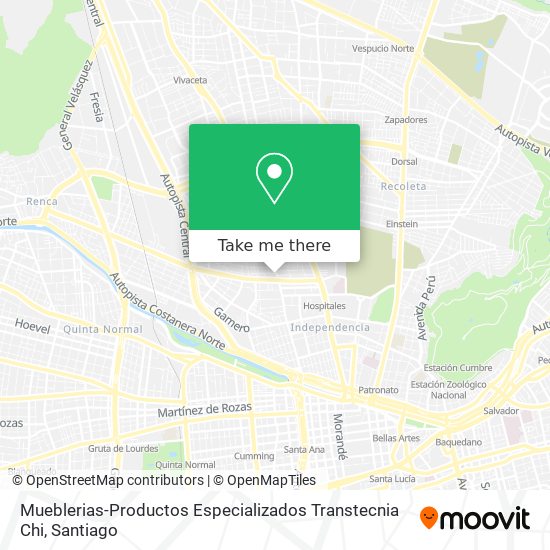 Mueblerias-Productos Especializados Transtecnia Chi map