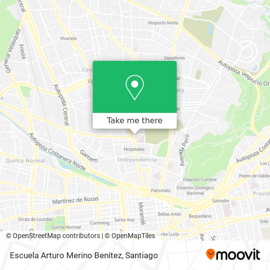 Mapa de Escuela Arturo Merino Benítez