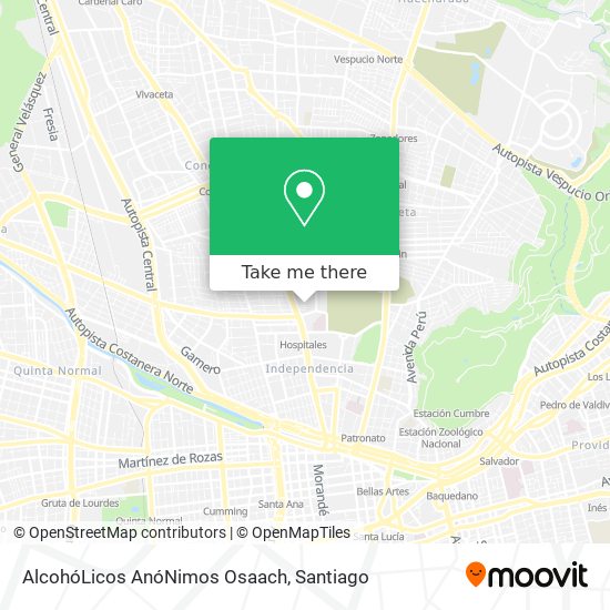 Mapa de AlcohóLicos AnóNimos Osaach