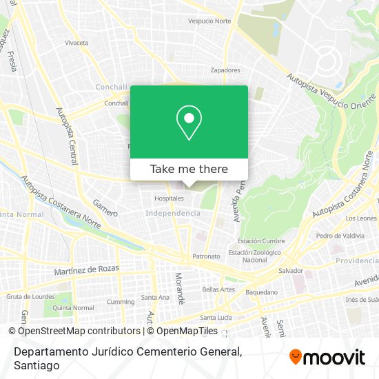 Mapa de Departamento Jurídico Cementerio General