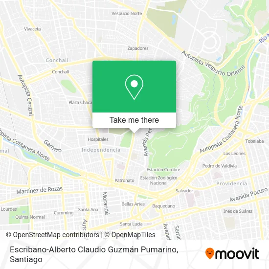Escribano-Alberto Claudio Guzmán Pumarino map