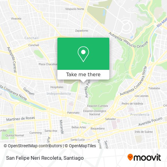 San Felipe Neri Recoleta map