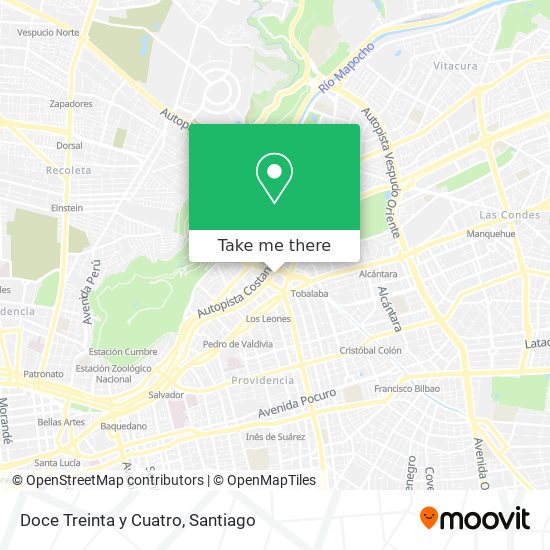 Mapa de Doce Treinta y Cuatro