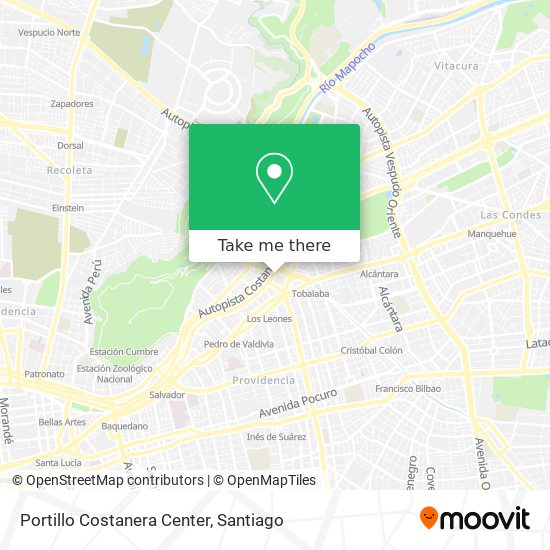 Mapa de Portillo Costanera Center