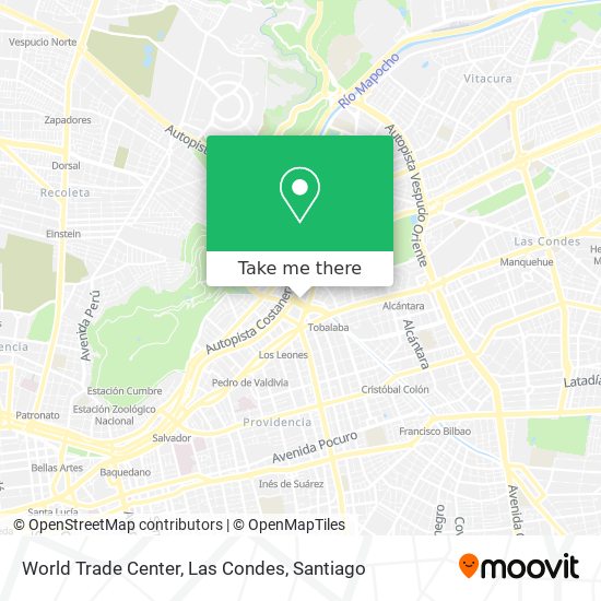 World Trade Center, Las Condes map