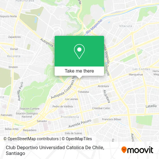 Club Deportivo Universidad Catolica De Chile map