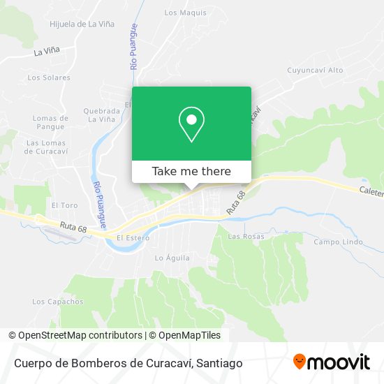 Mapa de Cuerpo de Bomberos de Curacaví