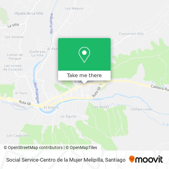 Mapa de Social Service-Centro de la Mujer Melipilla