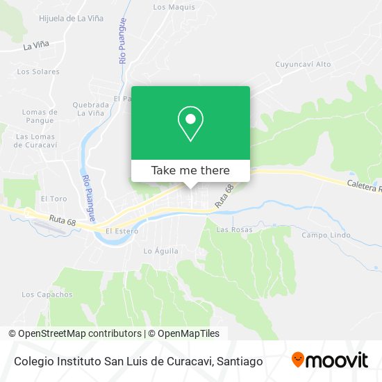 Colegio Instituto San Luis de Curacavi map