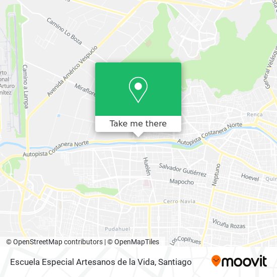 Mapa de Escuela Especial Artesanos de la Vida