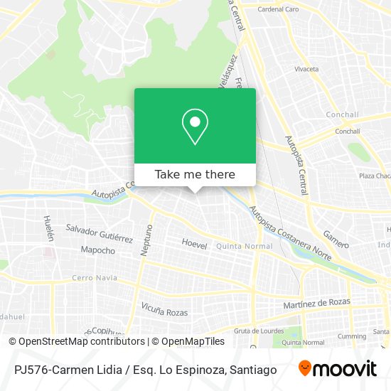PJ576-Carmen Lidia / Esq. Lo Espinoza map