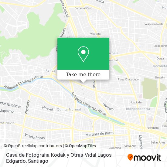 Mapa de Casa de Fotografia Kodak y Otras-Vidal Lagos Edgardo