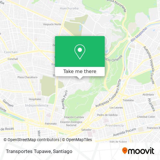 Transportes Tupawe map