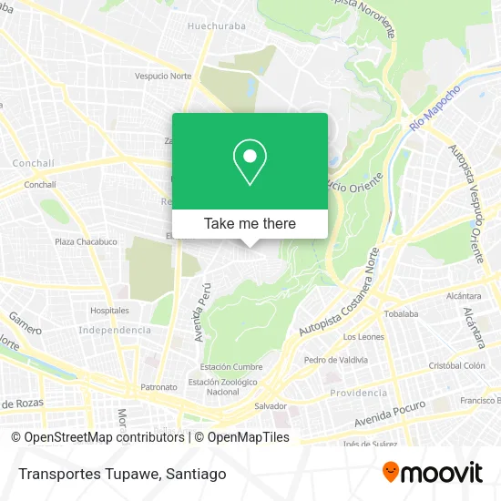 Transportes Tupawe map