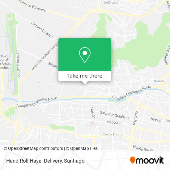 Hand Roll Hayai Delivery map