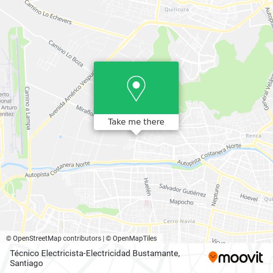Mapa de Técnico Electricista-Electricidad Bustamante