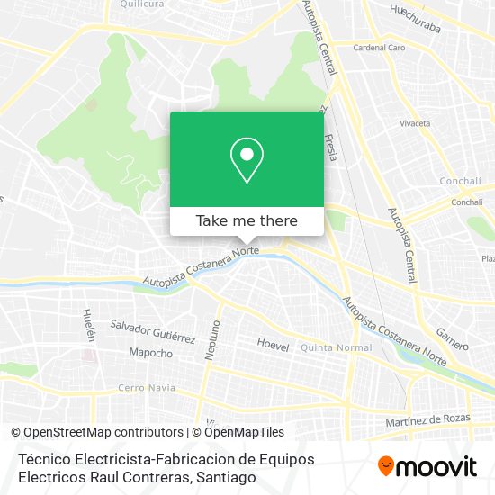 Técnico Electricista-Fabricacion de Equipos Electricos Raul Contreras map