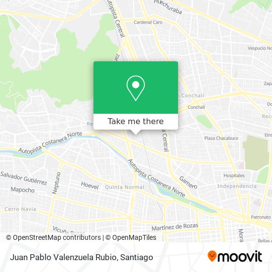 Juan Pablo Valenzuela Rubio map