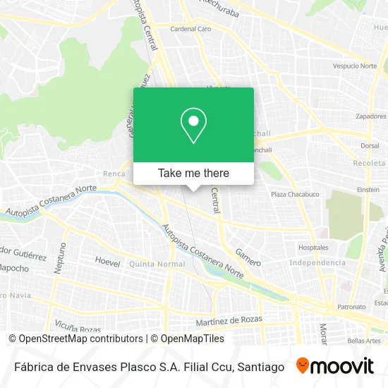 Fábrica de Envases Plasco S.A. Filial Ccu map