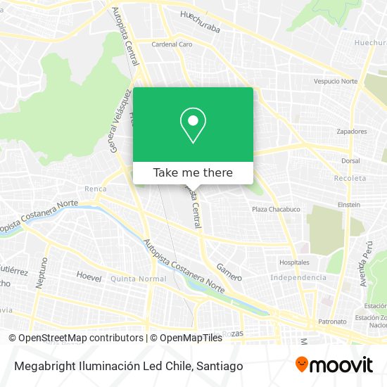 Megabright Iluminación Led Chile map