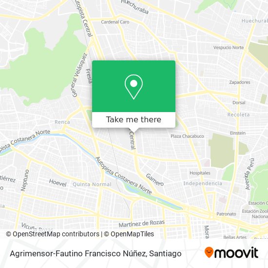 Agrimensor-Fautino Francisco Núñez map