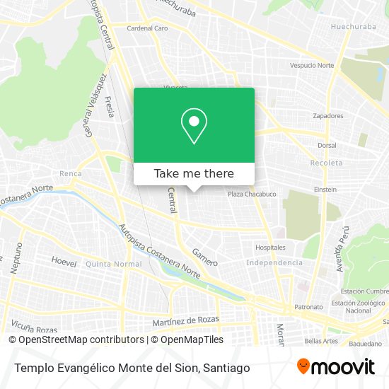 Templo Evangélico Monte del Sion map