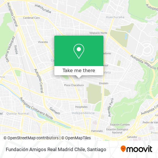 Mapa de Fundación Amigos Real Madrid Chile