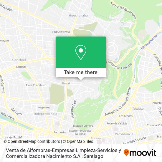 Venta de Alfombras-Empresas Limpieza-Servicios y Comercializadora Nacimiento S.A. map