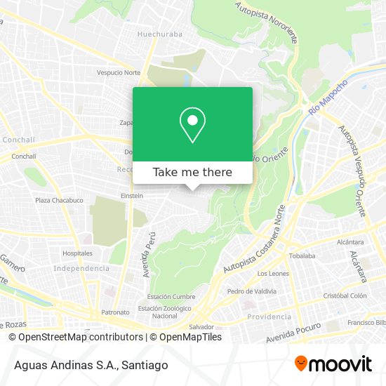 Mapa de Aguas Andinas S.A.