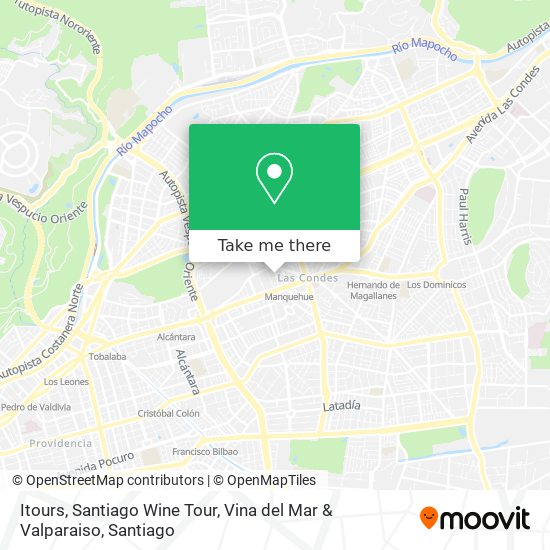 Itours, Santiago Wine Tour, Vina del Mar & Valparaiso map