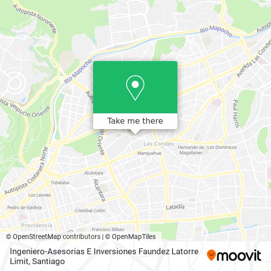 Mapa de Ingeniero-Asesorias E Inversiones Faundez Latorre Limit