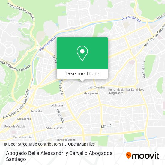Mapa de Abogado Bella Alessandri y Carvallo Abogados