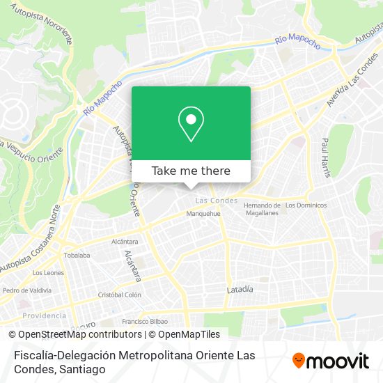 Fiscalía-Delegación Metropolitana Oriente Las Condes map