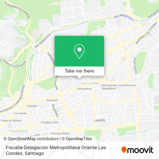 Fiscalía-Delegación Metropolitana Oriente Las Condes map