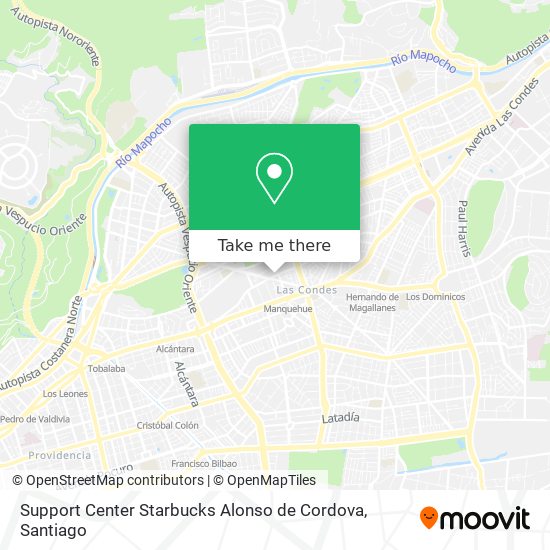 Support Center Starbucks Alonso de Cordova map