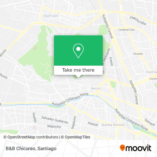 Mapa de B&B Chicureo